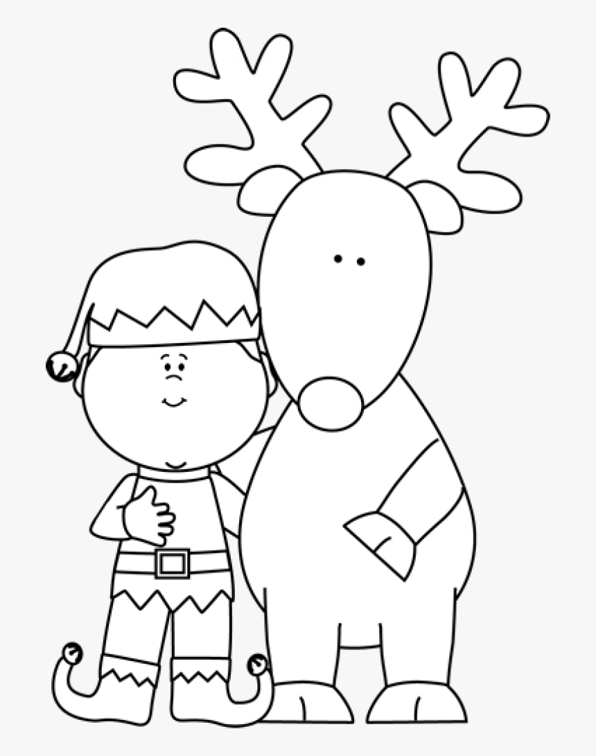 Transparent Elf Clipart Png - Christmas Elves Clipart Black And White, Png Download, Free Download