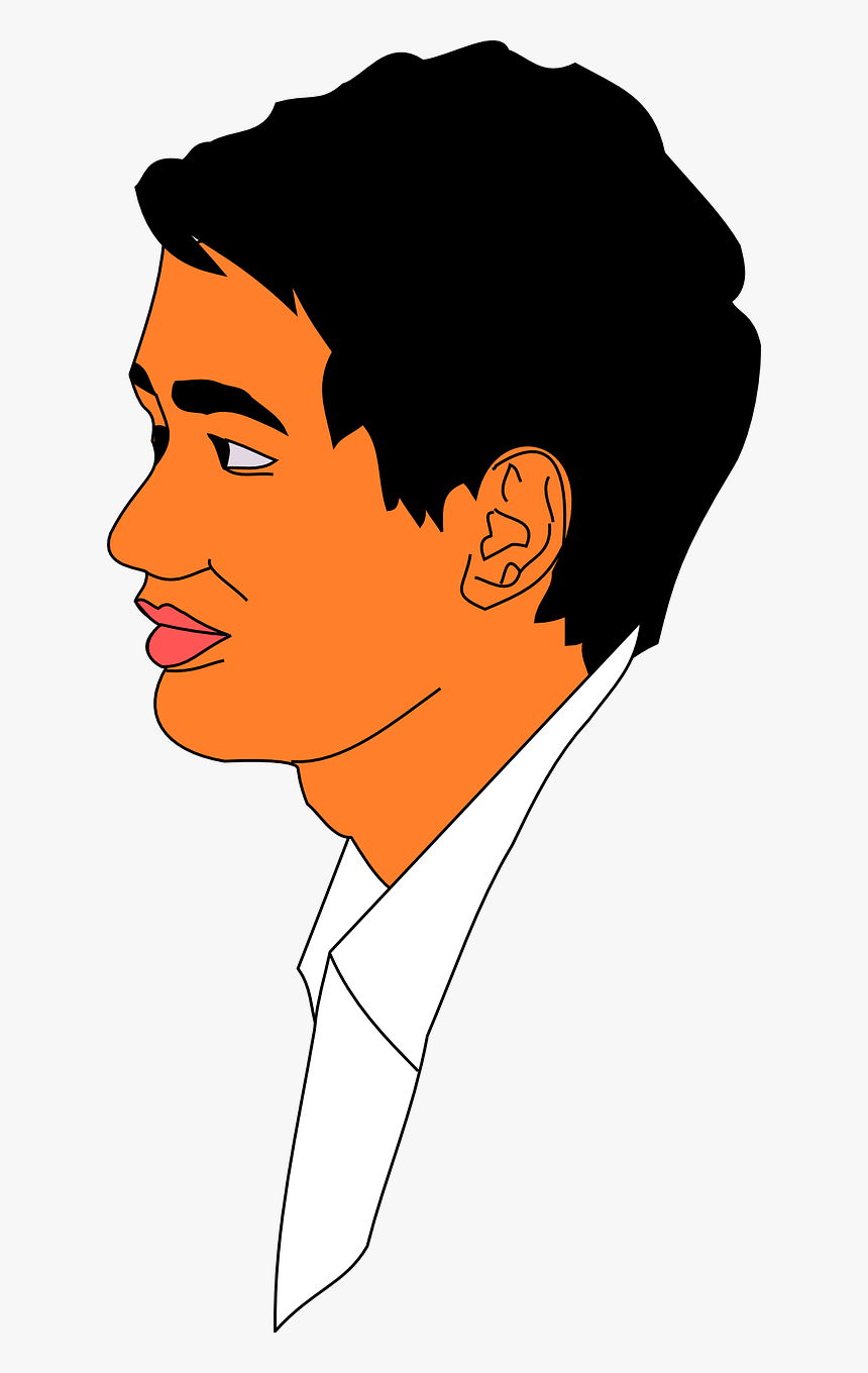 Man Boy Person Face Adult Png Image - Profile Of Asian Cartoon Face, Transparent Png, Free Download