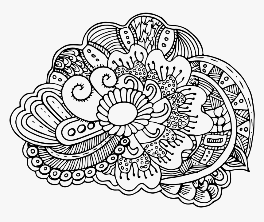 Mandala Art Adult Art Coloring Sheet Free Printable - Line Art, HD Png Download, Free Download