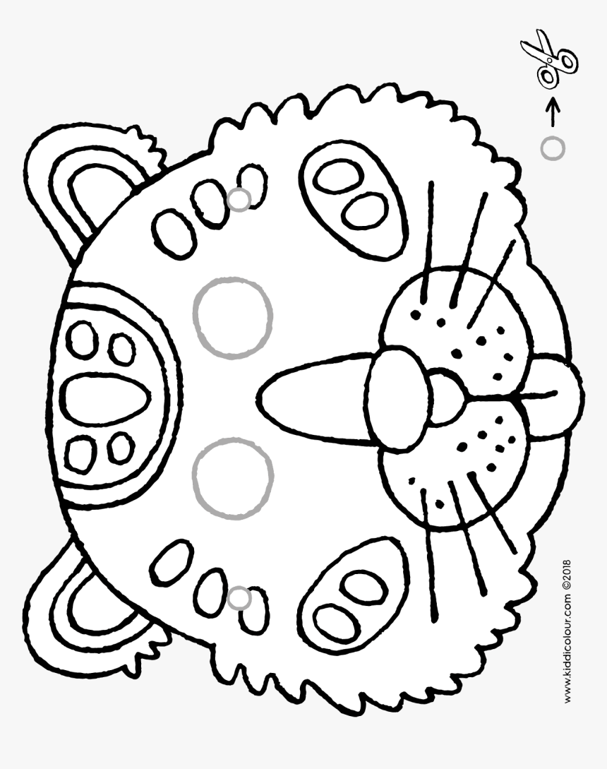 Sack Drawing Mask Transparent Png Clipart Free Download - Kleurplaat Masker Tijger, Png Download, Free Download