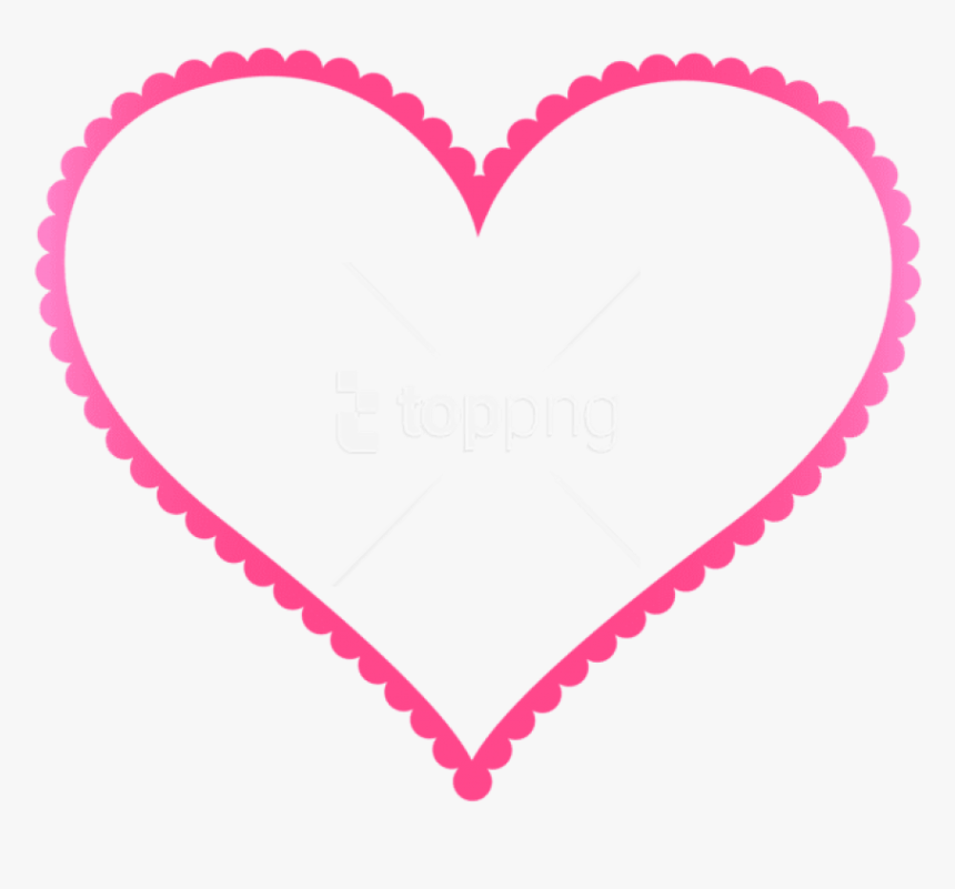 Free Png Download Pink Heart Border Frame Clipart Png - Clipart Heart Frame, Transparent Png, Free Download