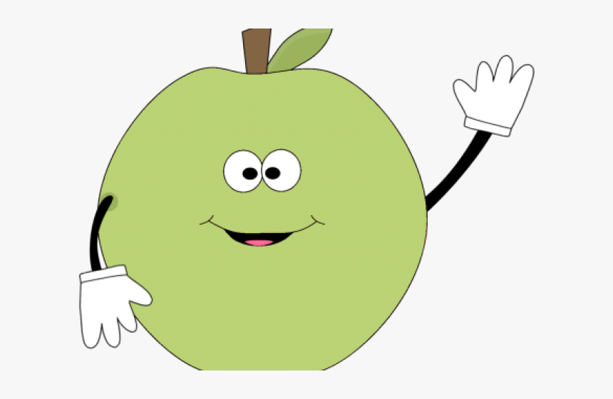 Apple Fruit Clipart Face - Cartoon, HD Png Download, Free Download