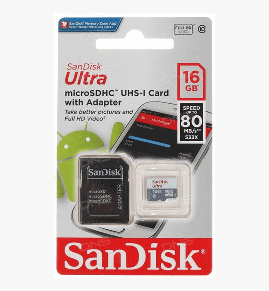 Sandisk Memory Card For Multi - Sandisk 80mb S Microsd 64gb, HD Png Download, Free Download