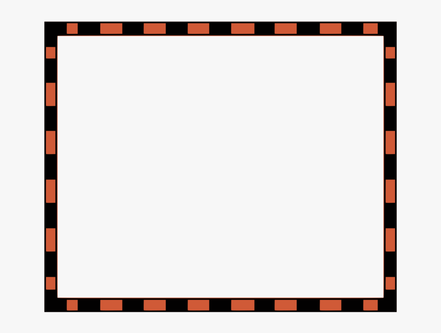 Transparent Video Frame Png - Orange And Black Border, Png Download, Free Download