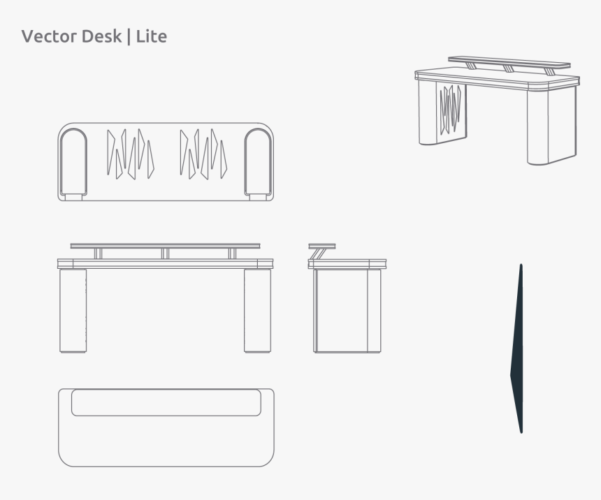 Artnovion Product Vector Desk Lt 5b7069910c - Drawing To Studio Desk, HD Png Download, Free Download