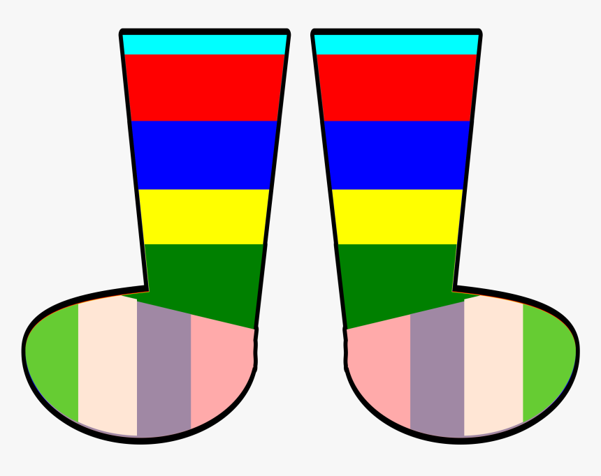 Rainbow Socks Clip Arts - Crazy Socks Day Clip Art, HD Png Download, Free Download