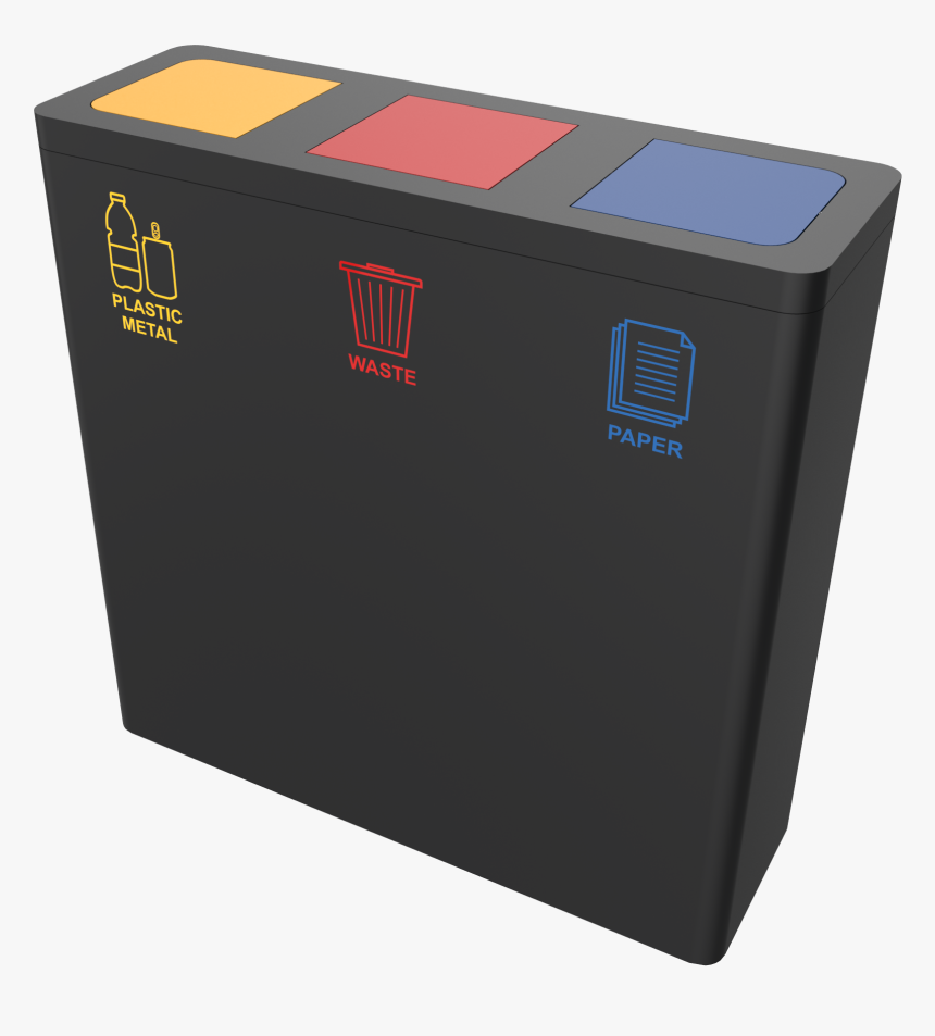 Powder Coated Modern Recycle Bin Station With Flippable, HD Png Download, Free Download