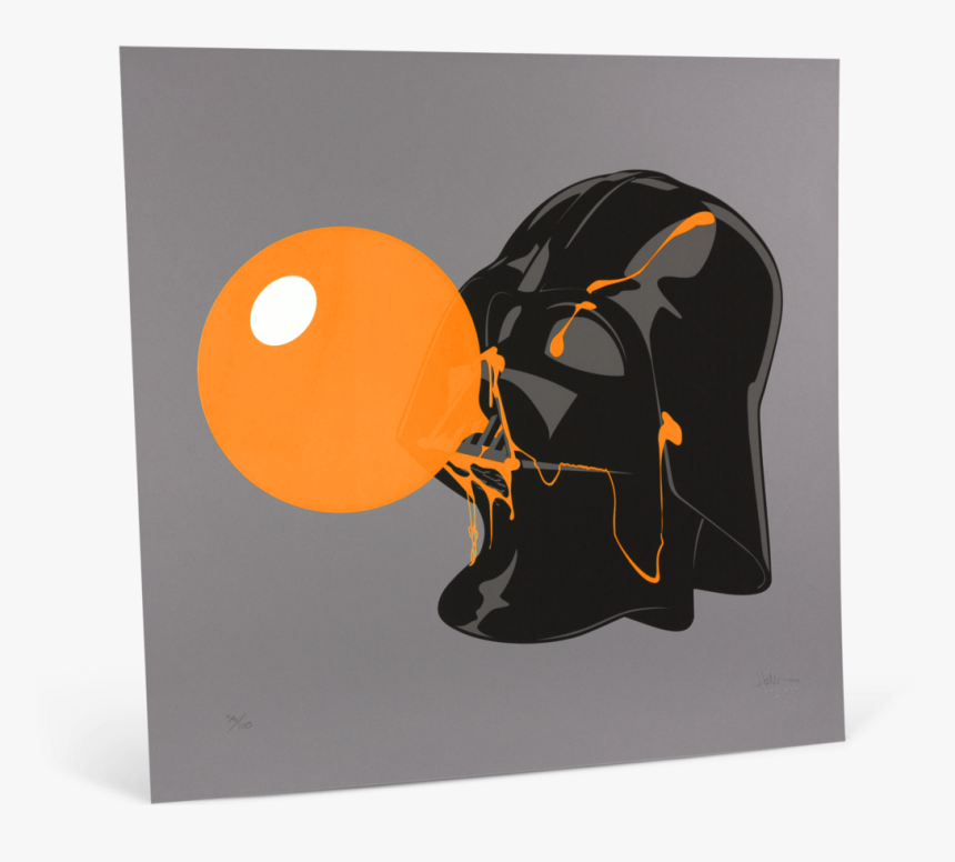 Darthpopstar Orange Glow Print - Darth Vader Bubble Gum, HD Png Download, Free Download