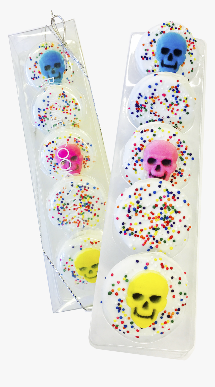 White Chocolate Covered Oreos With Candy Skull Topper - Creative Arts, HD Png Download, Free Download