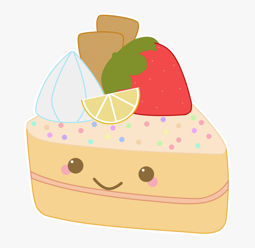 Transparent Cute Food Png - Tres Leches Cake Cartoon, Png Download, Free Download