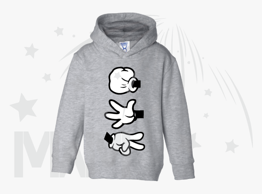 Rock Paper Scissors Disney Mickey Mouse Hands Cool - Mickey Mouse And Minnie Hoodie, HD Png Download, Free Download