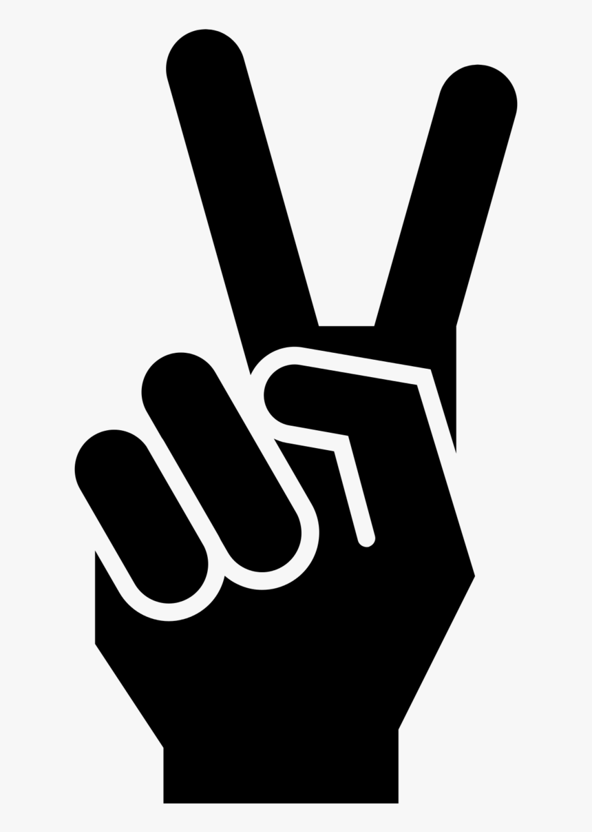 Peace Sign Silhouette Png, Transparent Png, Free Download