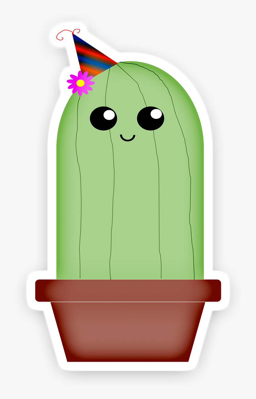 Cute Kawaii Cartoon Cactus, HD Png Download, Free Download
