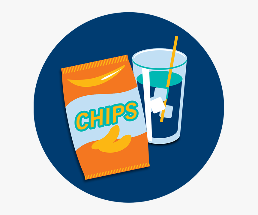 A Bag Of Potato Chips Next To A Cold Beverage, HD Png Download, Free Download