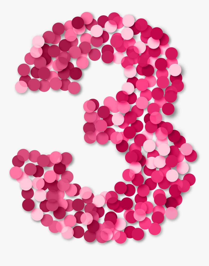 Number 3 Clipart Pink, HD Png Download, Free Download
