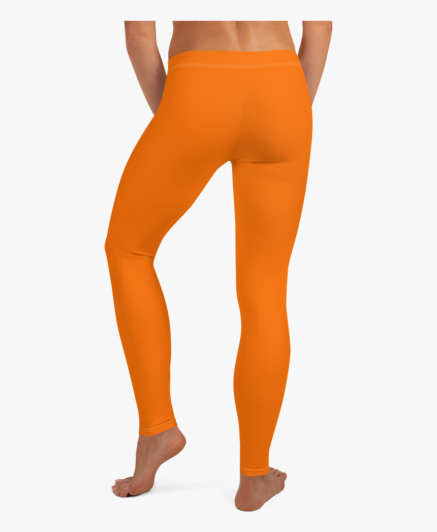 All Over Leggings Template2222 Orange Mockup Back Fitness - Capri Pants, HD Png Download, Free Download