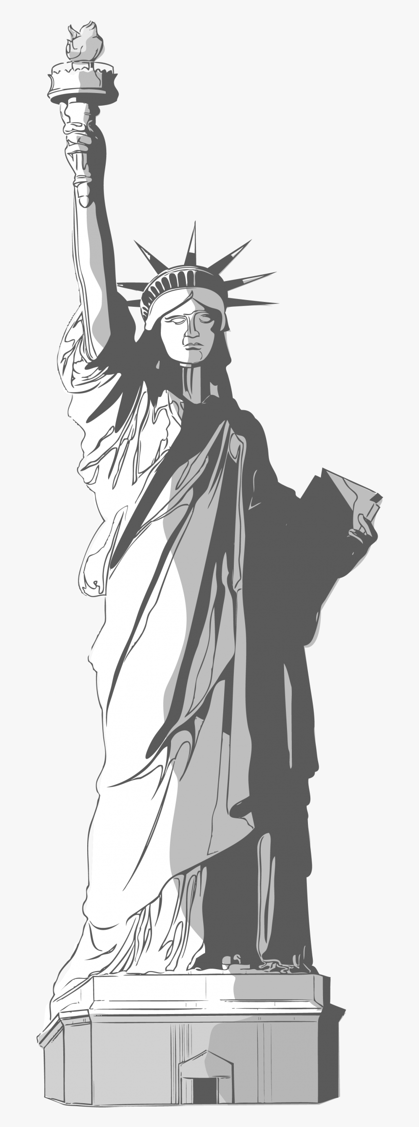 Statue Of Liberty Png Image - Statue Of Liberty Art Png, Transparent Png, Free Download