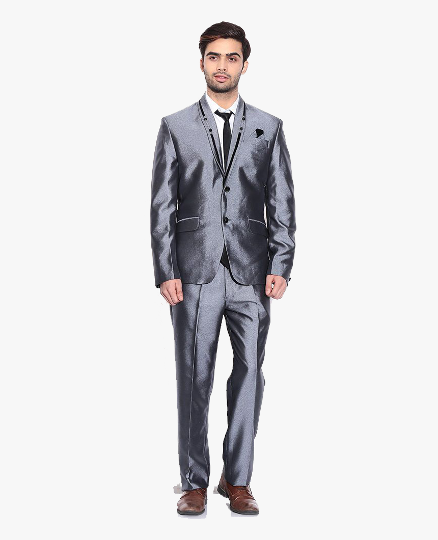 Silver Coat Pant Png Free Background - Tuxedo, Transparent Png, Free Download