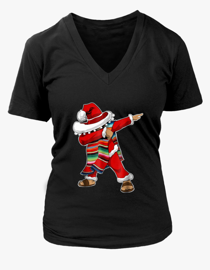 Christmas Sombrero Dabbing Mexican Poncho Santa T Shirt - Mexican Santa Christmas Sweater, HD Png Download, Free Download