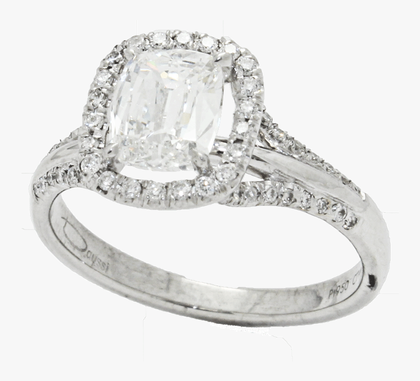 Cushion Cut Engagement Ring A Pawn Png Diamond Ring - Pre-engagement Ring, Transparent Png, Free Download
