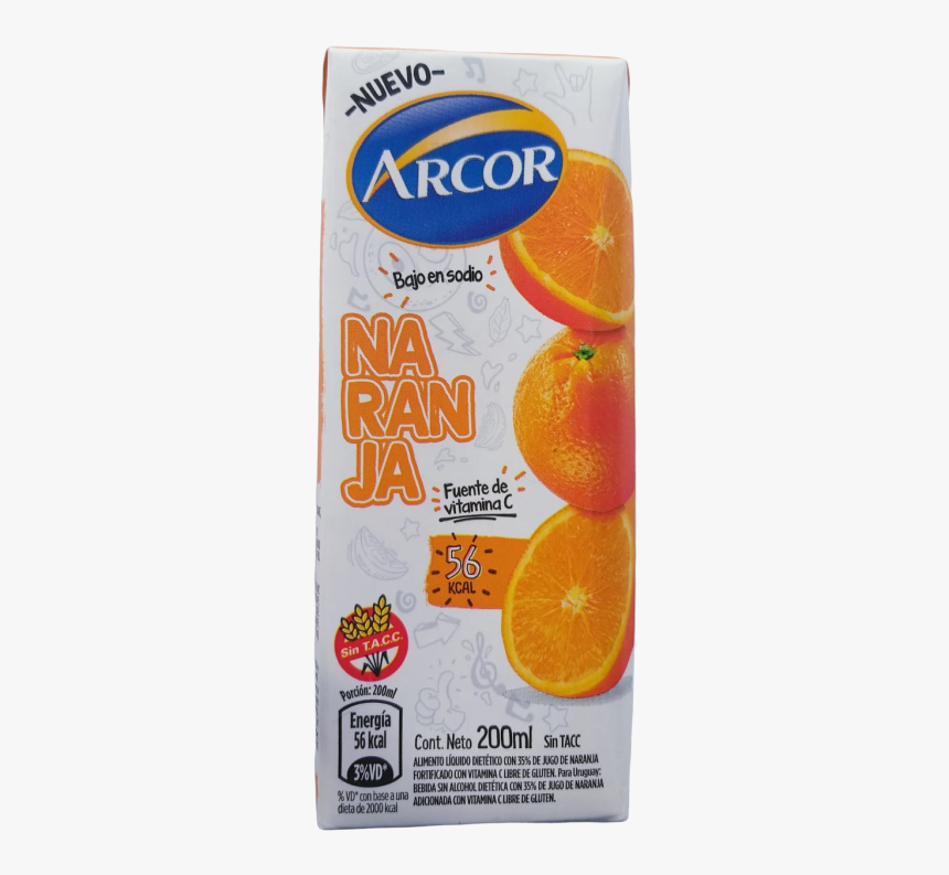 Jugo Arcor X 200ml - Valencia Orange, HD Png Download, Free Download