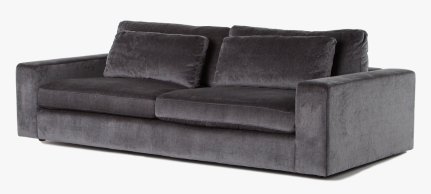 Kathy Kuo Designs Theodora Regency Charcoal Grey Velvet - Couch, HD Png Download, Free Download