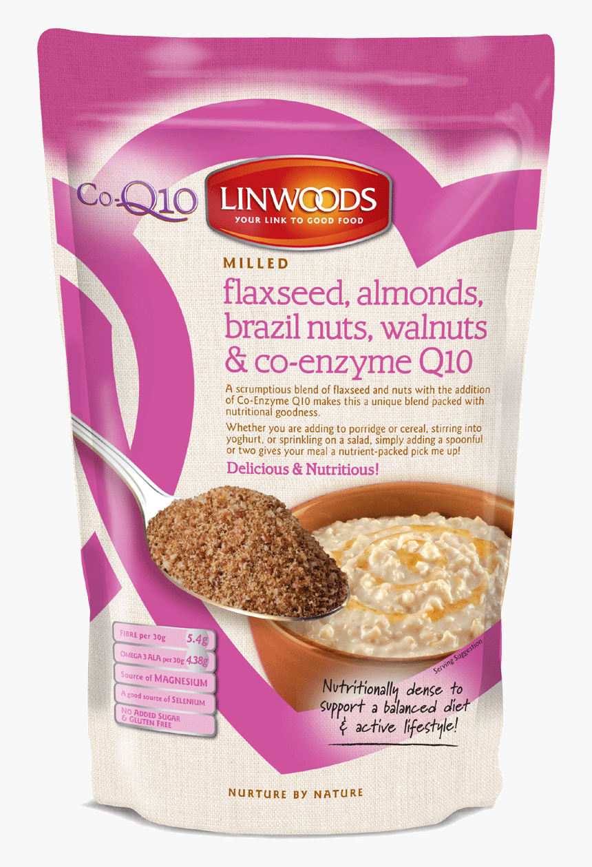 Milled Flaxseed Almonds Brazil Nuts Walnuts & Co-enzyme - Linwoods Milled Flaxseed Almonds Brazil Nuts Walnuts, HD Png Download, Free Download