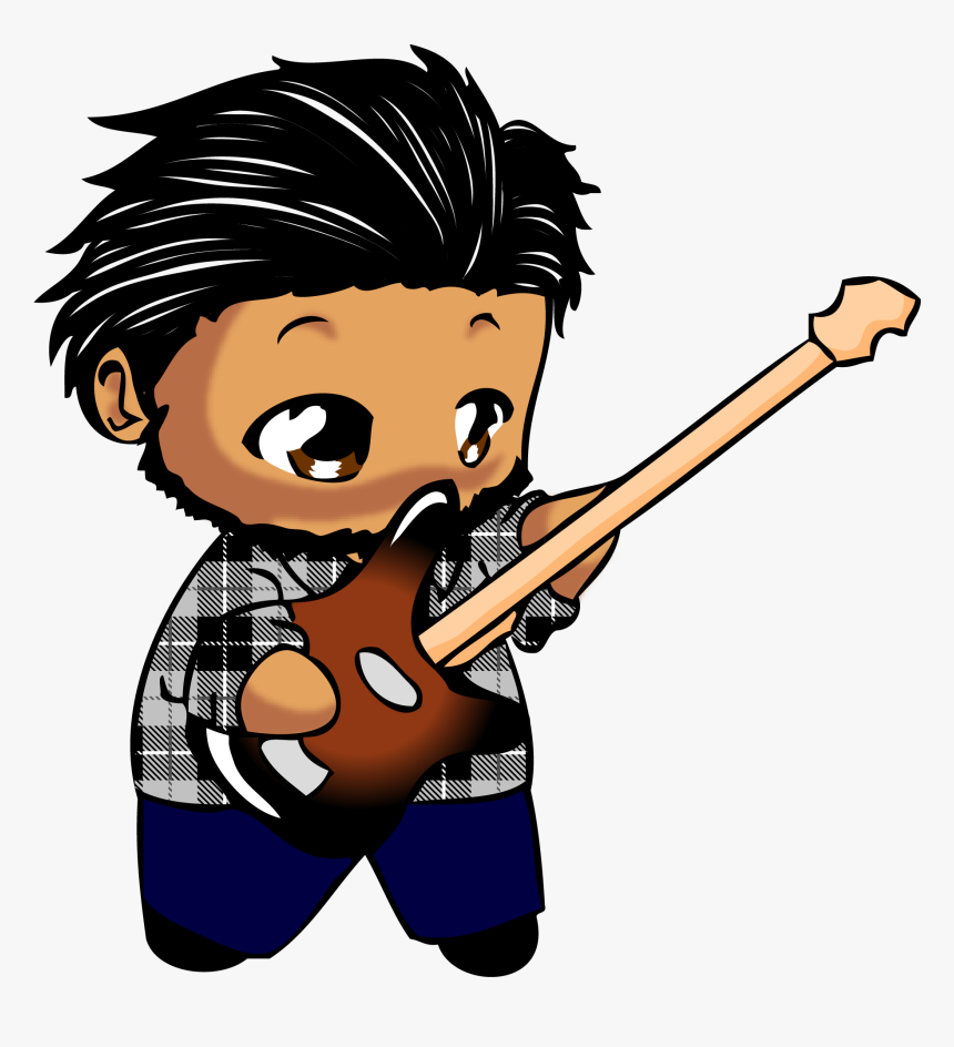 Guitar , Png Download - Anime Chibi With Guitar, Transparent Png, Free Download