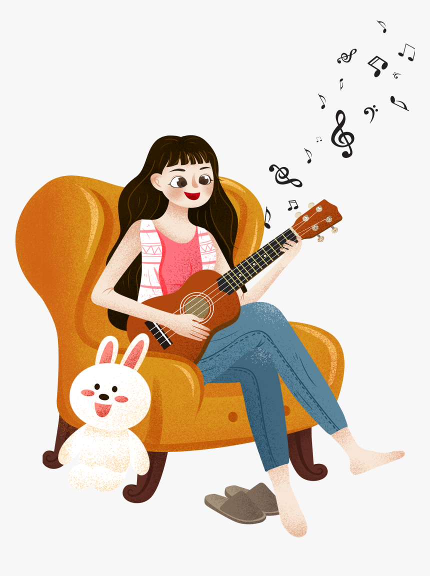 Transparent Girl Playing Guitar Clipart - Girl Playing A Guitar Cartoon, HD Png Download - kindpng Transparent Girl Playing Guitar Clipart - Girl Playing A Guitar Cartoon, HD Png Download - kindpng