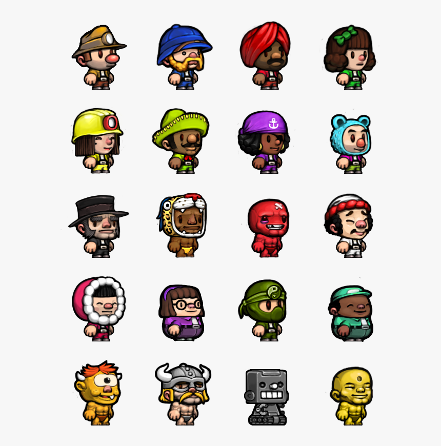 Spelunky Playable Characters, HD Png Download, Free Download