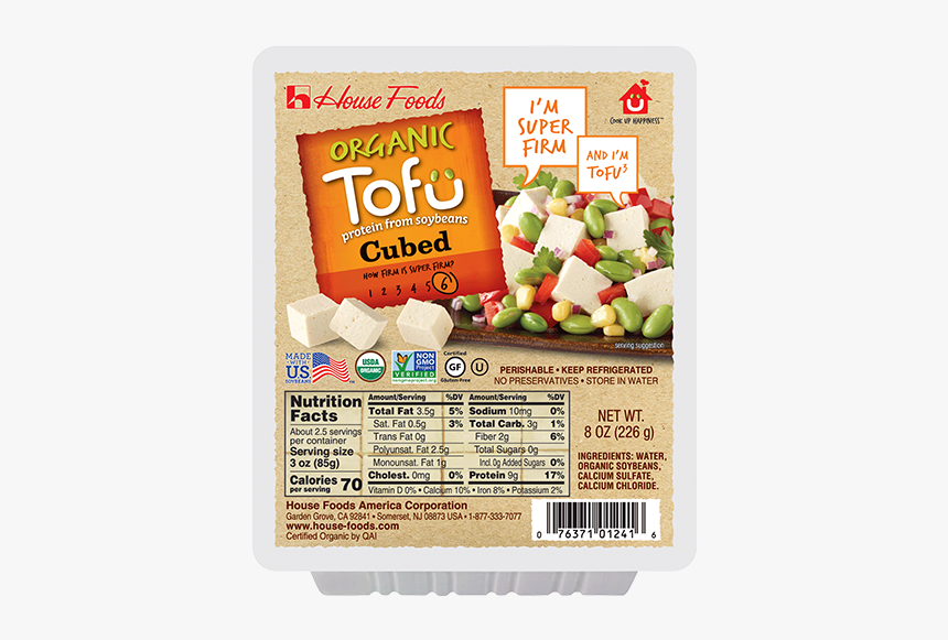 Organic Super Firm Tofu Cubed - Natural Foods, HD Png Download, Free Download