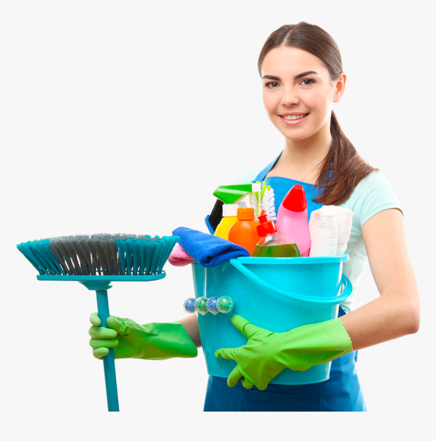 Mujer Con Productos De Limpieza, HD Png Download, Free Download