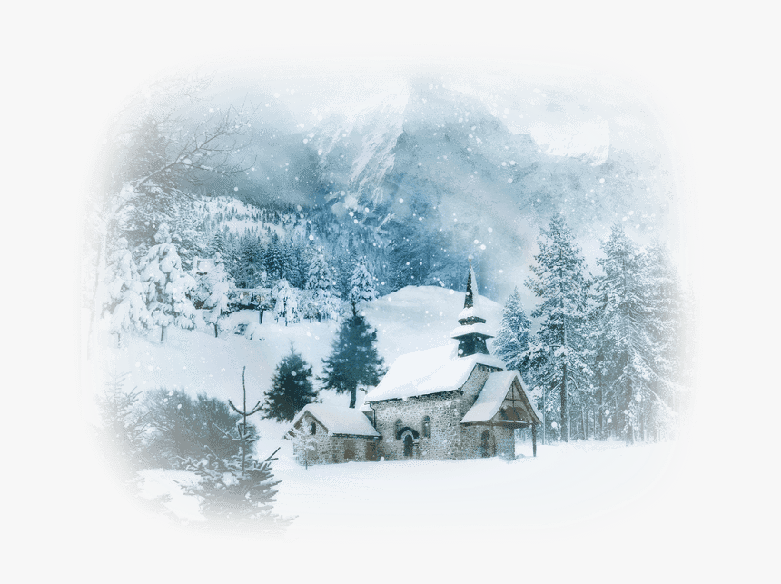 Background White Christmas Painting, HD Png Download, Free Download