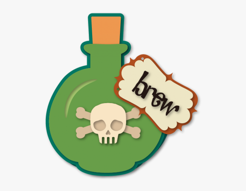 Potion Brew Bottle A6 Card - Skull, HD Png Download, Free Download