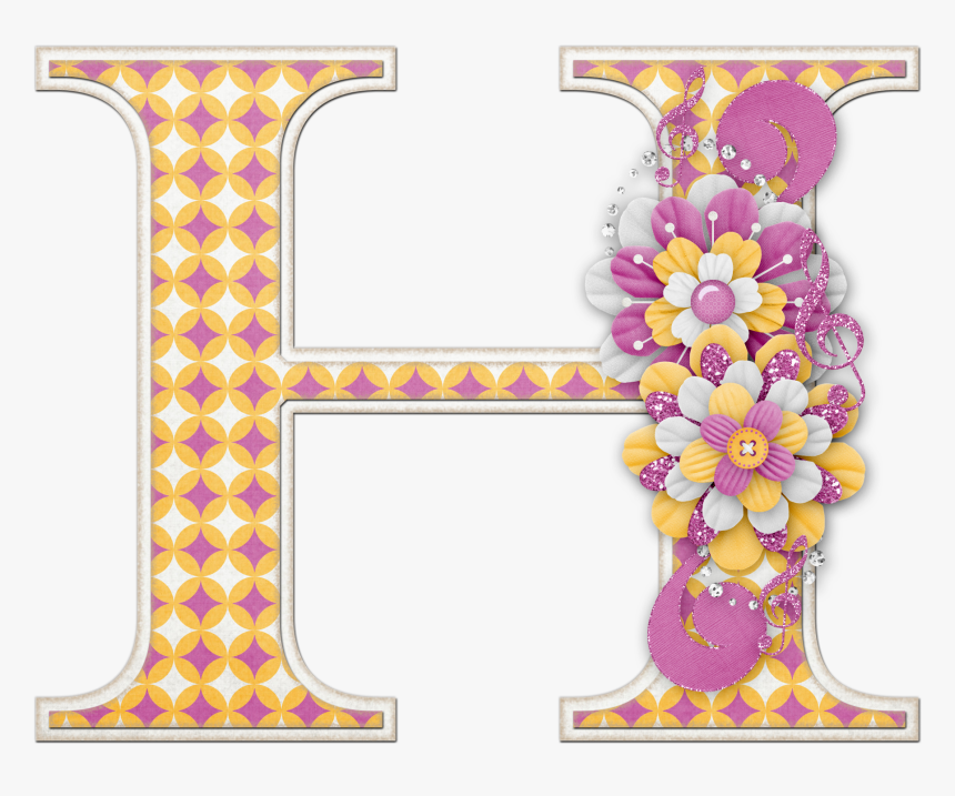 Letra H Con Flores, HD Png Download, Free Download
