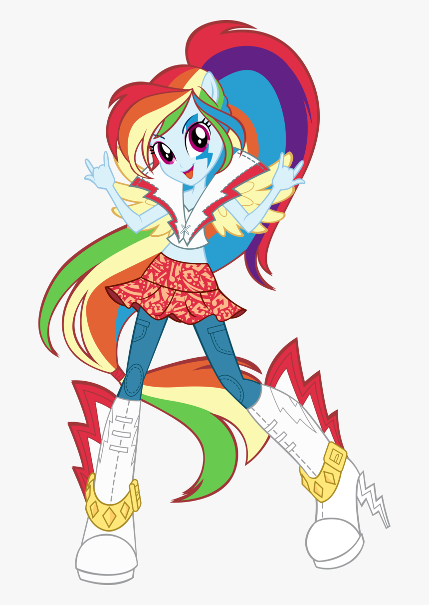 Rainbow Rocks Rainbow Dash Vector By Icantunloveyou - Mlp Eg Rainbow Rocks Rainbow Dash, HD Png Download, Free Download