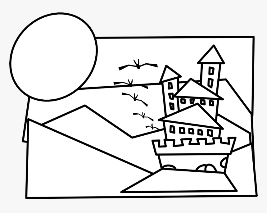 Castle Clipart Black And White Klsgfx Castle Black - Cartoon Castle, HD Png Download, Free Download