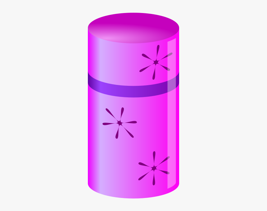 Shiny Pink And Purple Cylinder Container - Clipart Cylinder Shaped Objects, HD Png Download, Free Download