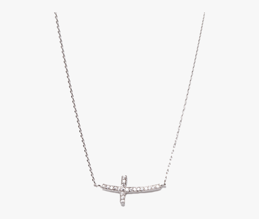 Sideway Concave Cross Necklace - Necklace, HD Png Download - kindpng