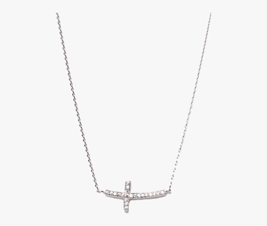 Sideway Concave Cross Necklace - Necklace, HD Png Download, Free Download