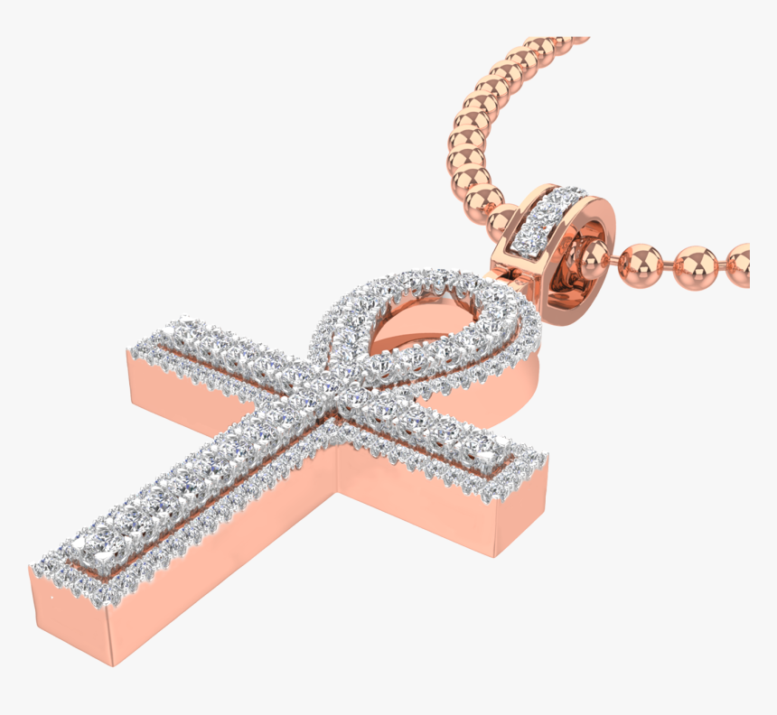 Rose Gold Mens Cross Pendant, HD Png Download, Free Download