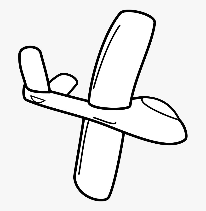 Cartoon Glider Bottom Side - Imagens Com Fundo Preto E Aviao, HD Png Download, Free Download