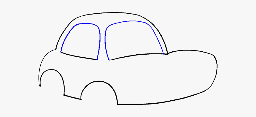 Cartoon Car Drawing - Easy Drawing Cartoon Cars, HD Png Download, Free Download