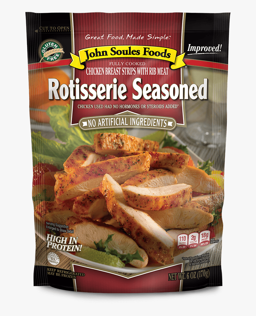 John Soules Foods Rotisserie Style Chicken Breast Strips, HD Png Download, Free Download
