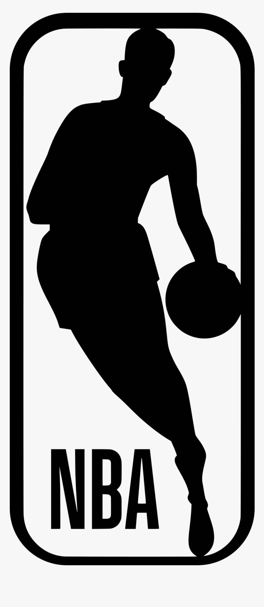 Nba Logo Black And White , Png Download - Nba Logo Black And White, Transparent Png, Free Download