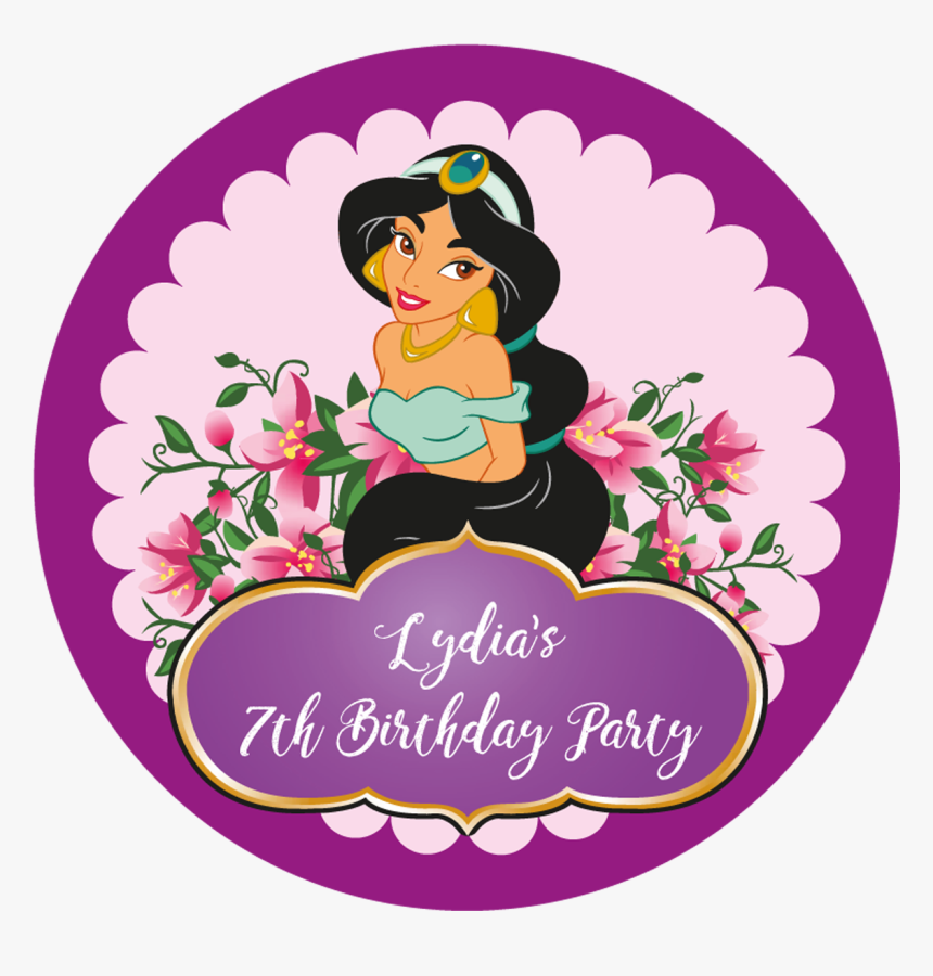 Princess Jasmine Party Box Stickers - 26 January 2020 Images Download, HD Png Download, Free Download