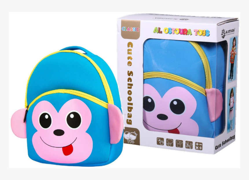 Cute Monkey School Bag Kindergarten Backpack - Backpack, HD Png Download, Free Download