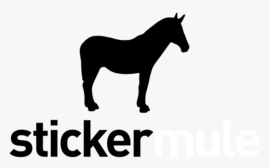 Sticker Mule Logo Black And White - Mule, HD Png Download, Free Download