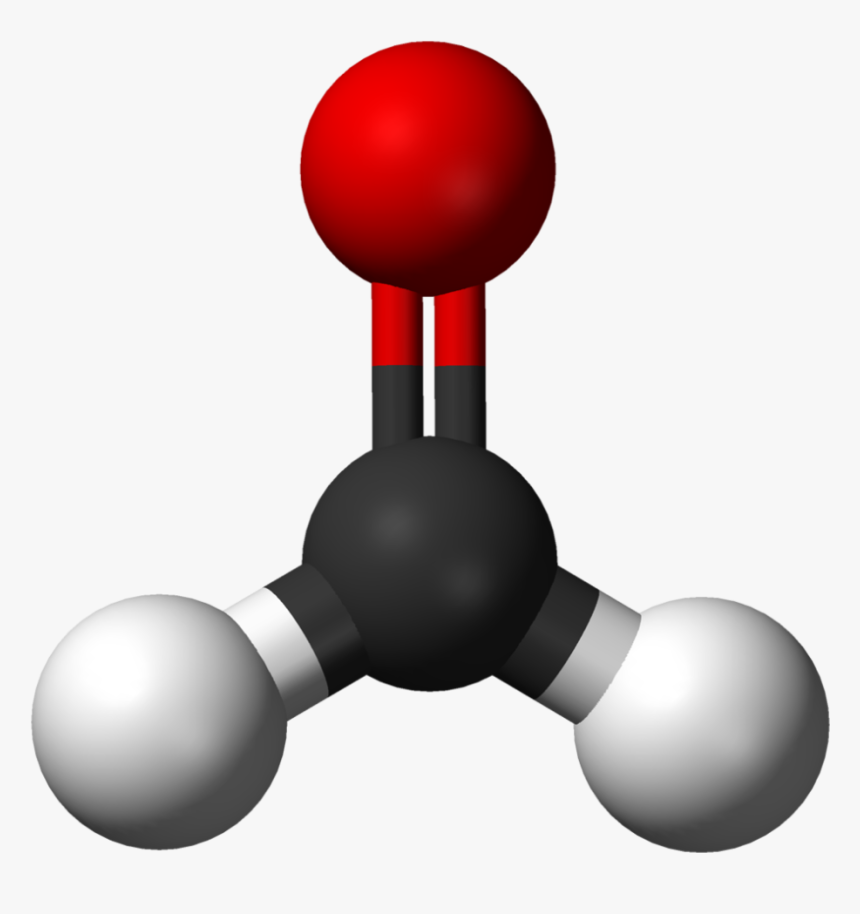 Picture A Water Molecule Two Hydrogen Atoms Attached - H2co Ball And Stick Model, HD Png Download, Free Download