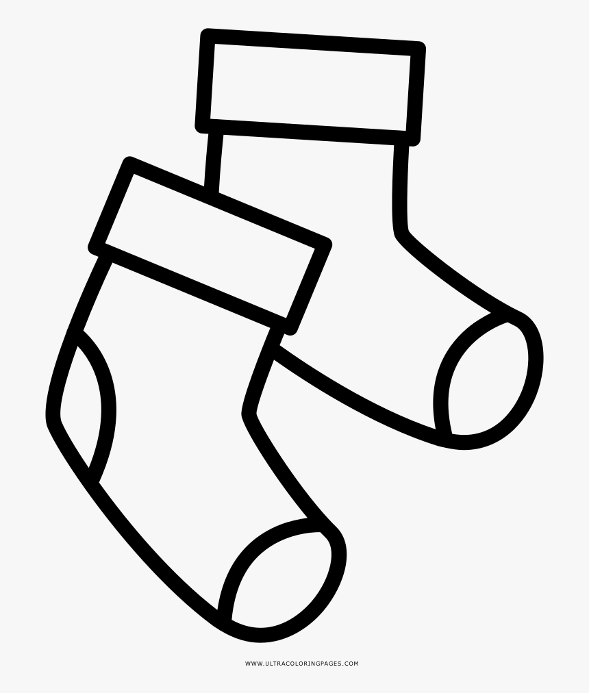 Creative Inspiration Socks Coloring Page Ultra Pages - Socks Clipart Coloring, HD Png Download, Free Download